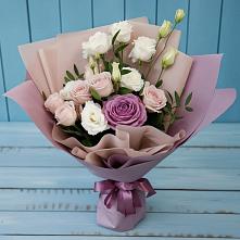 Букет цветов из:  Розы и Лизиантусы в Пущино