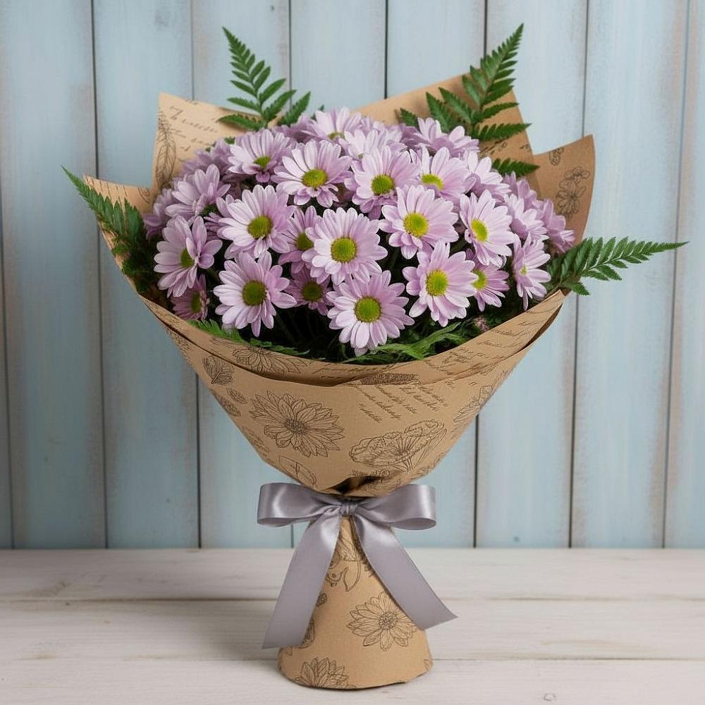 Букет соблазн в Пущино Букет цветов из: Хризантемы в Пущино