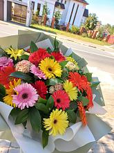 Букет цветов из:  Герберы #REPLACE_PRED# Пущино