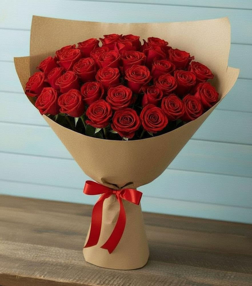 Букет Красные розы Милано в Пущино