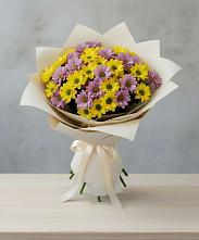 Букет цветов из:  Хризантемы #REPLACE_PRED# Пущино