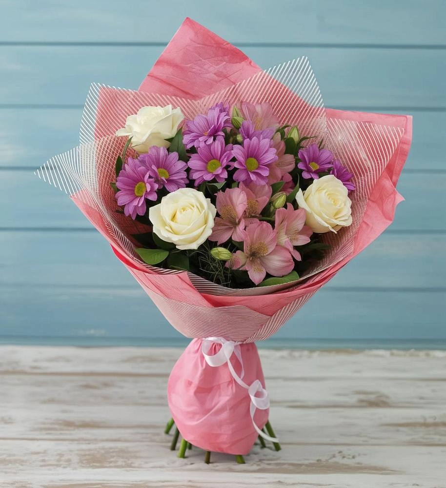 Букет комплимент в Пущино Букет цветов из: Герберы в Пущино