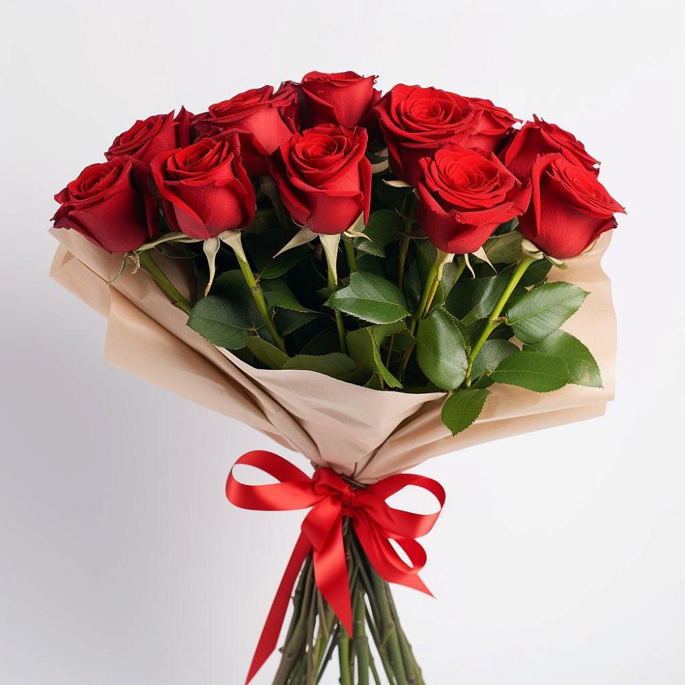 Букет 11 Красных роз Эдлесс Лав в Пущино